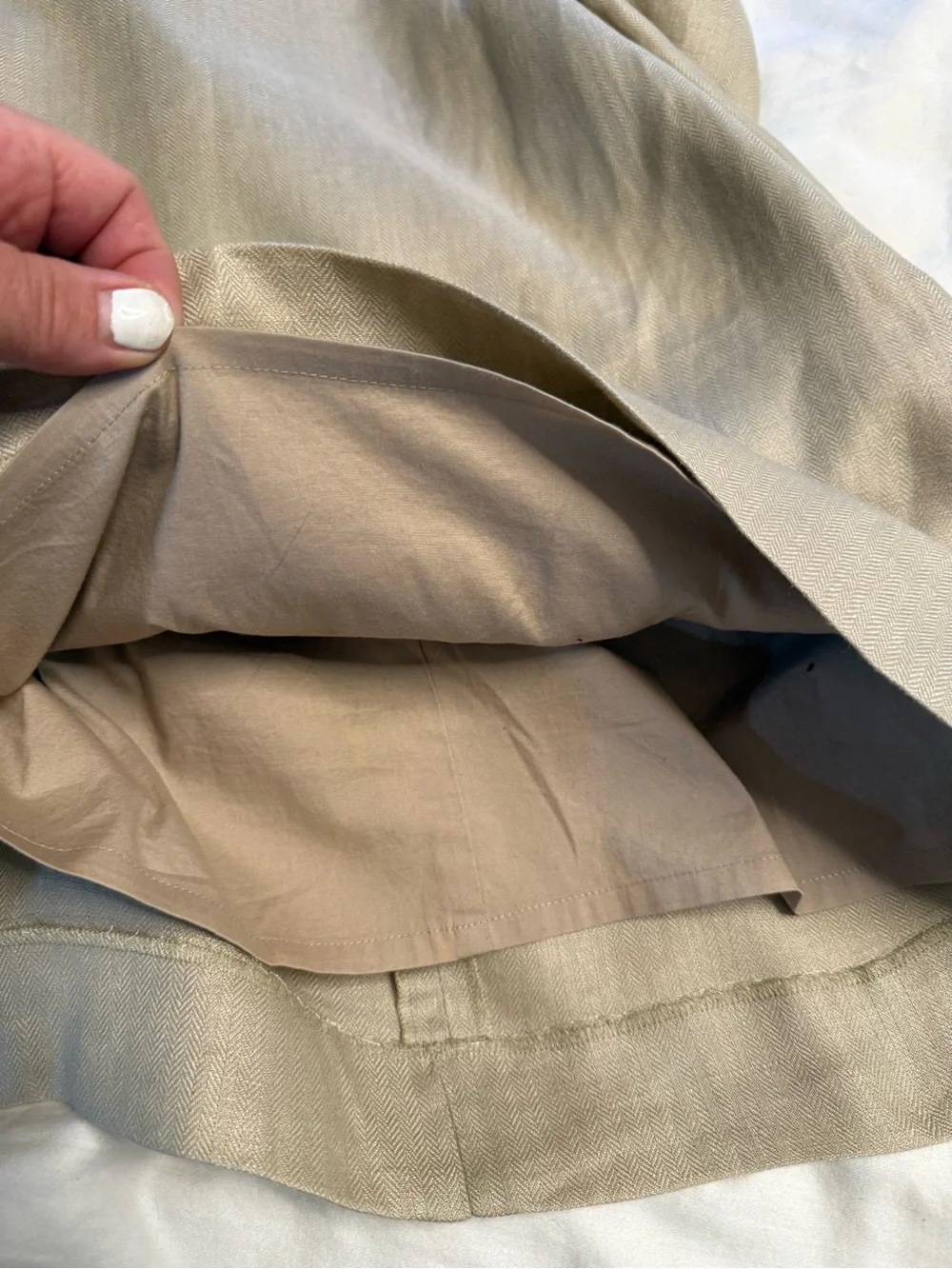 J. Crew collection linen pencil skirt tan beige size 6 quiet luxury office